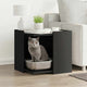 Vidaxl Kattenbakkast 53x53x51 cm verarbeitetes Holzschwarz