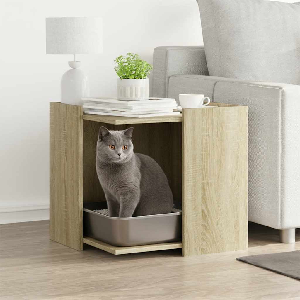 Vidaxl Cattenbakkast 53x53x51 cm verarbeitetes Holz Sonoma Eichefarbe