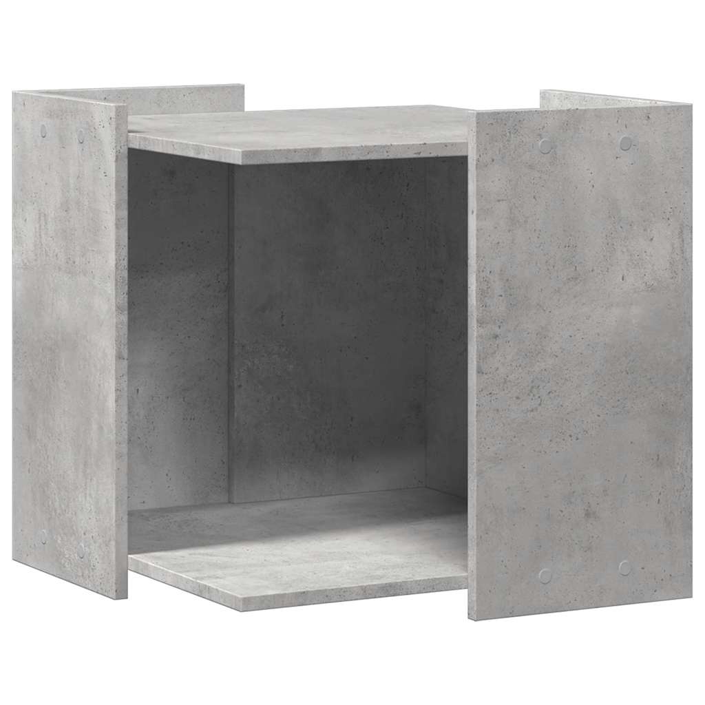 VIDAXL Kattenbakkast 53x53x51 cm verarbeitete Holzbetongrijs