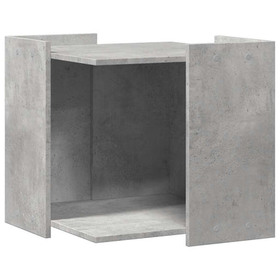 VIDAXL Kattenbakkast 53x53x51 cm verarbeitete Holzbetongrijs