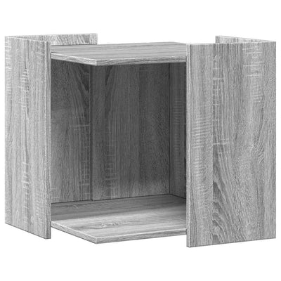 Vidaxl Cattenbakkast 53x53x51 cm verarbeitetes Holzgrau Sonoma Eiche Farbe