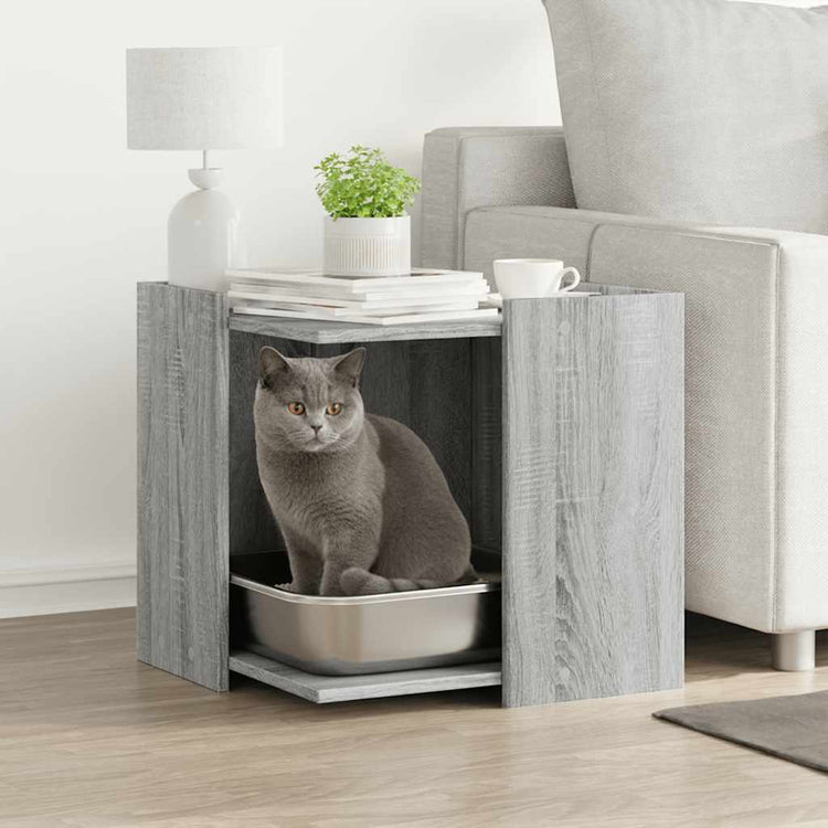Vidaxl Cattenbakkast 53x53x51 cm verarbeitetes Holzgrau Sonoma Eiche Farbe