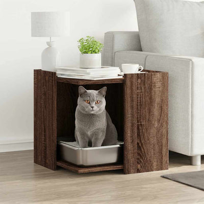 Vidaxl Cattenbakkast 53x53x51 cm geschnittene Holzbraun -Eich