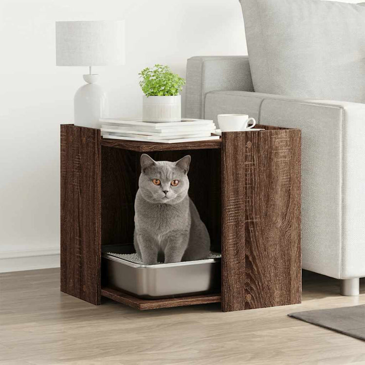 Vidaxl Cattenbakkast 53x53x51 cm geschnittene Holzbraun -Eich