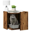 Vidaxl Kattenbakkast 53x53x51 cm verarbeitetes Holz altes Holzfarbe