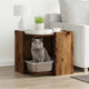 Vidaxl Kattenbakkast 53x53x51 cm verarbeitetes Holz altes Holzfarbe