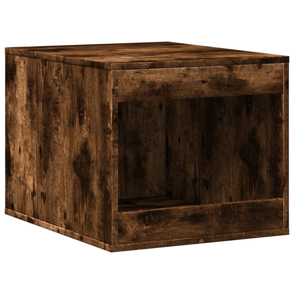 Vidaxxl Katzentoilette 47x59x42 cm aus Holz, geräucherte Eiche