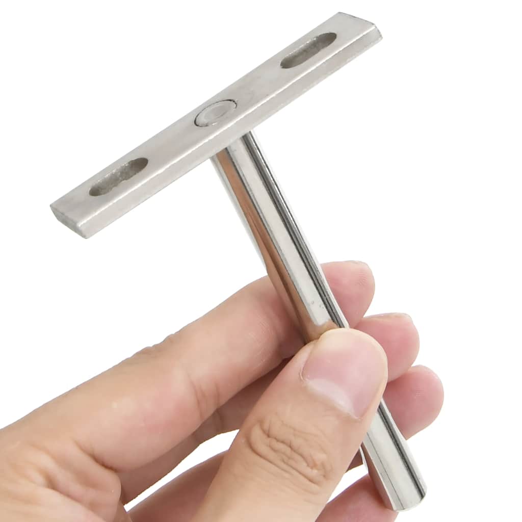 Vidaxl schwimmende Plankenträger 12st Invisible Ø10x100 mm Kohlenstoffstahl