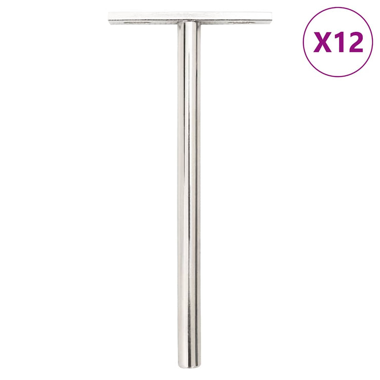 Vidaxl schwimmende Plankenträger 12st Invisible Ø10x150 mm Kohlenstoffstahl