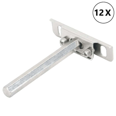 Vidaxl schwimmende Plankenträger 12st Invisible Ø12x100 mm Kohlenstoffstahl