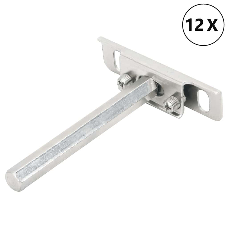 Vidaxl schwimmende Plankenträger 12st Invisible Ø12x100 mm Kohlenstoffstahl
