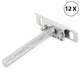 Vidaxl schwimmende Plankenträger 12st Invisible Ø12x100 mm Kohlenstoffstahl
