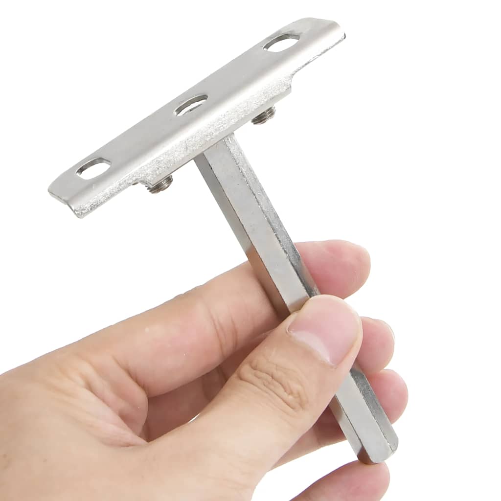 Vidaxl schwimmende Plankenträger 12st Invisible Ø12x100 mm Kohlenstoffstahl