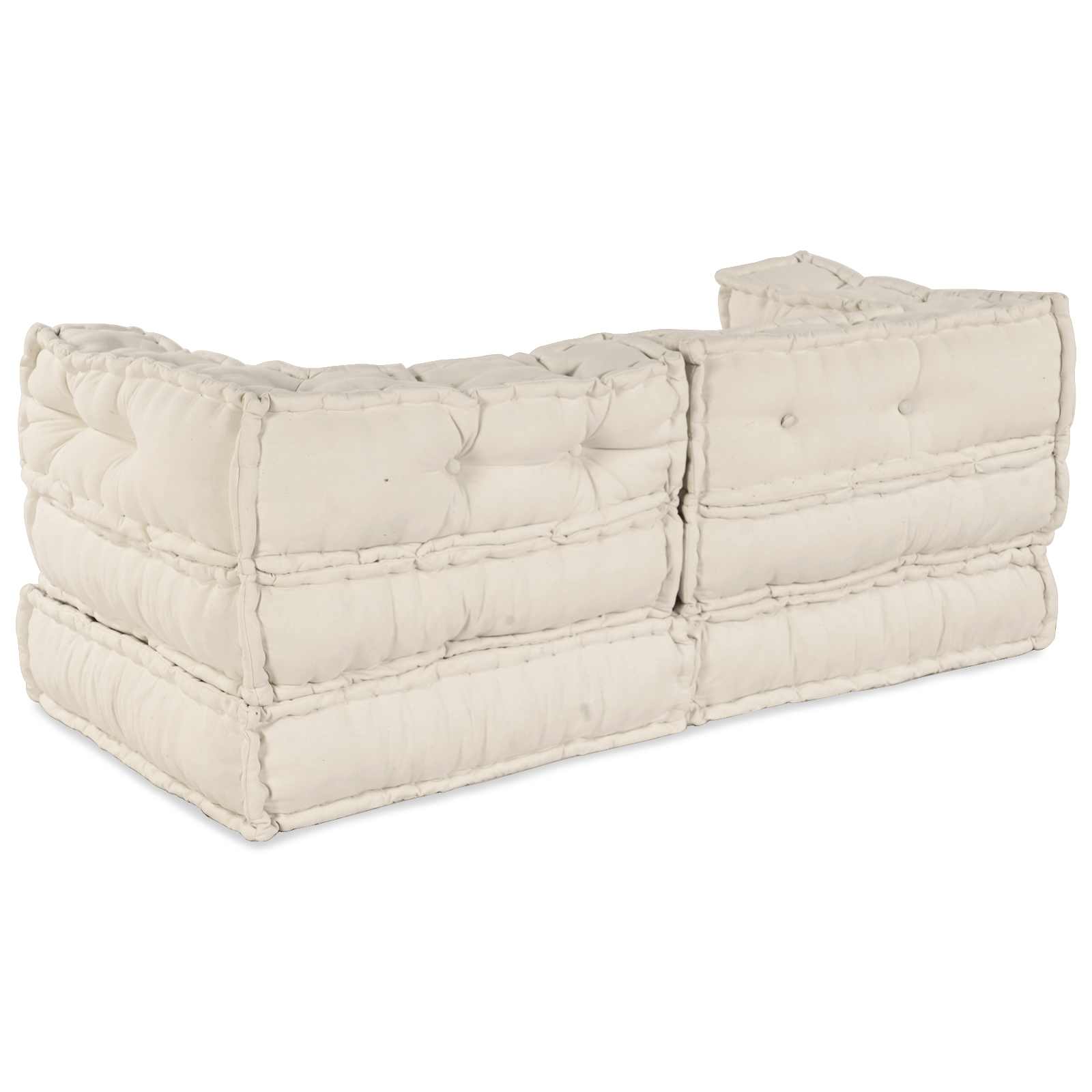 Vidaxl Modulsofa 2 Stk. Creme 140 x 70 x 56 cm Stoff
