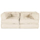 Vidaxl Modulsofa 2 Stk. Creme 140 x 70 x 56 cm Stoff