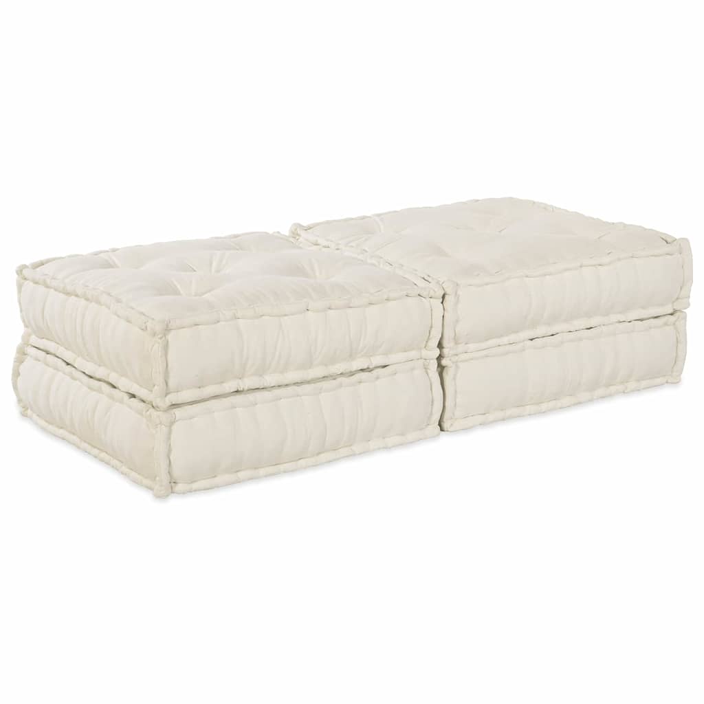 Vidaxl Modulsofa 2 Stk. Creme 140 x 70 x 36 cm Stoff