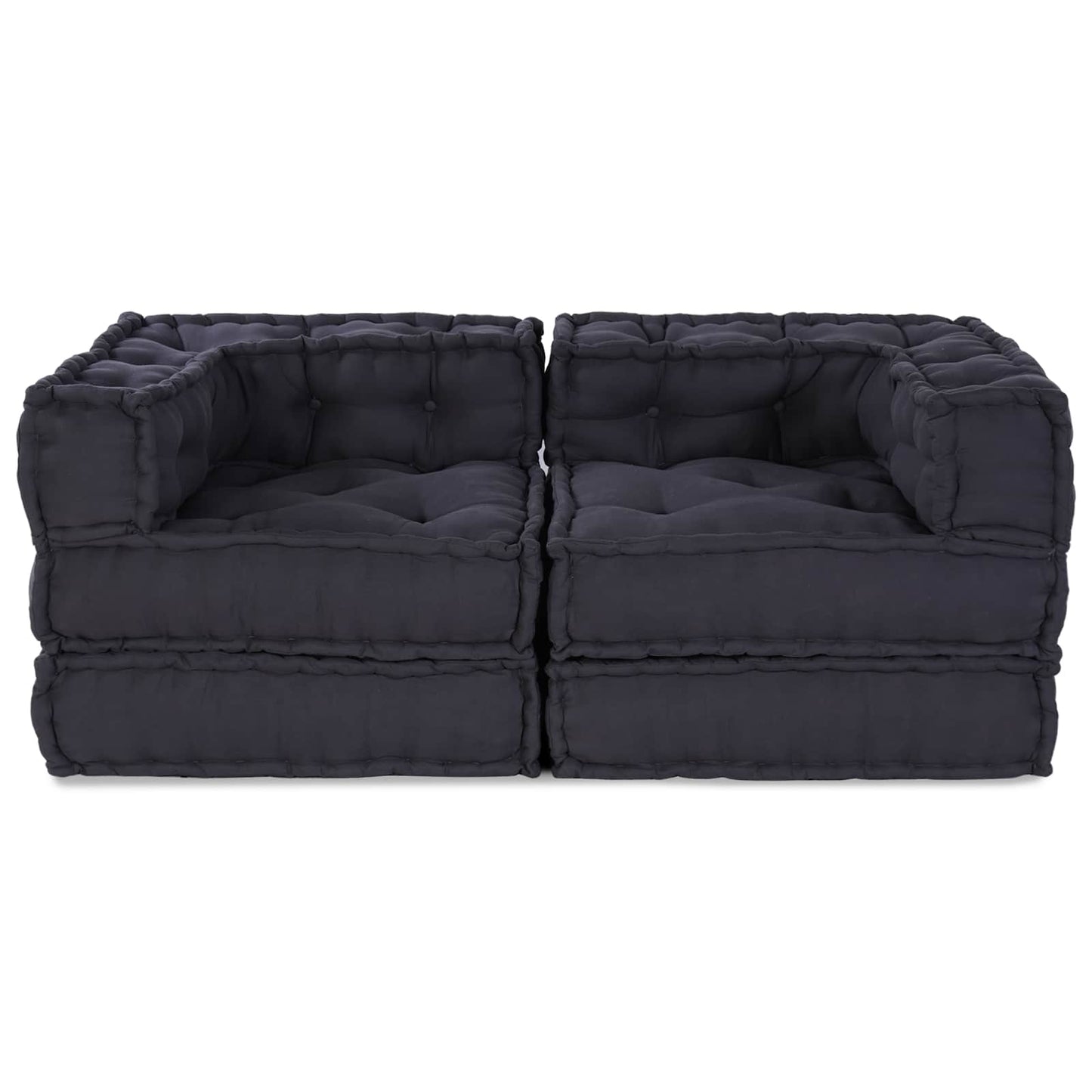 Vidaxl Modulsofa 2 Stk. Anthrazit 140 x 70 x 56 cm Stoff