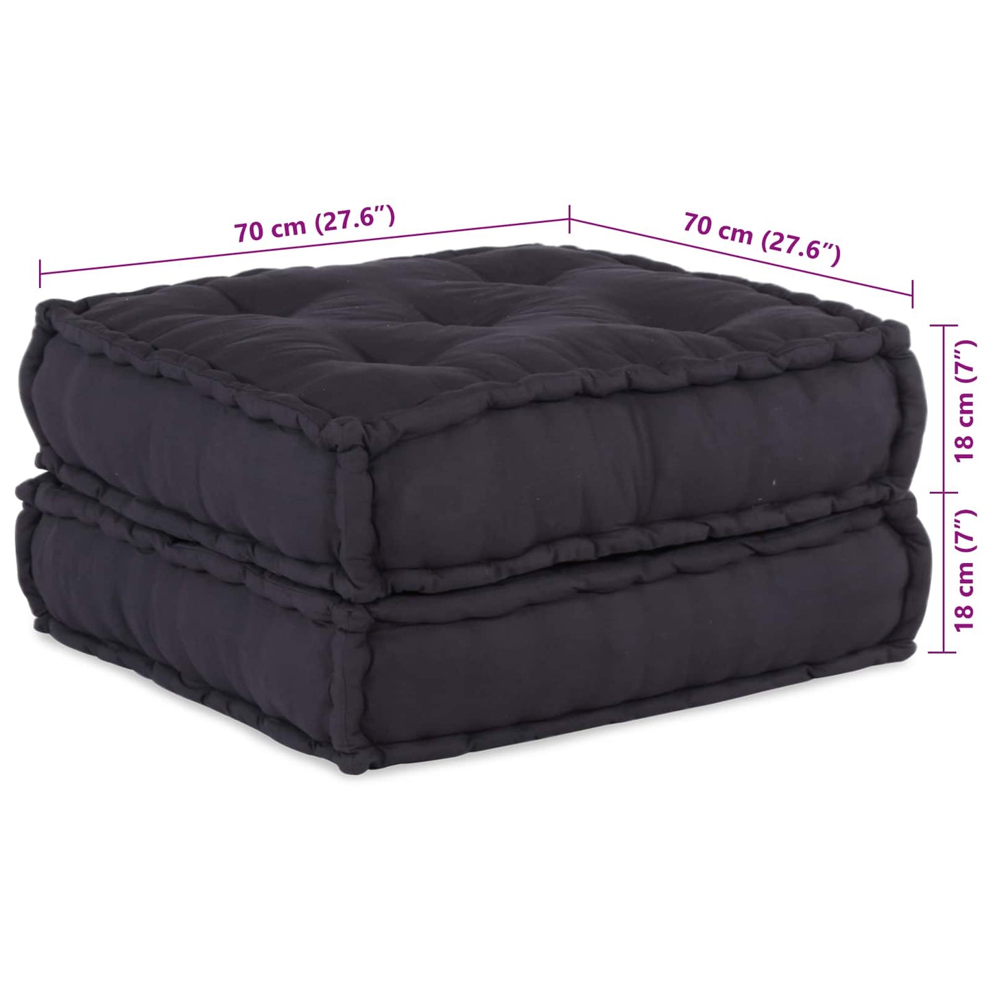 Vidaxl Modulsofa 2 Stk. Anthrazit 140 x 70 x 36 cm Stoff