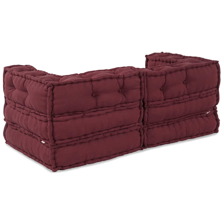 VidaXL Modulsofa 2 Stk. Bordeaux 140 x 70 x 56 cm Stoff