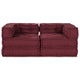 VidaXL Modulsofa 2 Stk. Bordeaux 140 x 70 x 56 cm Stoff