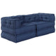Vidaxl modulares Sofa 2 Stück Indigo 140 x 70 x 56 cm Stoff