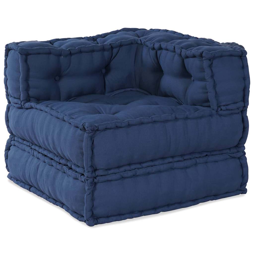 Vidaxl modulares Sofa 2 Stück Indigo 140 x 70 x 56 cm Stoff