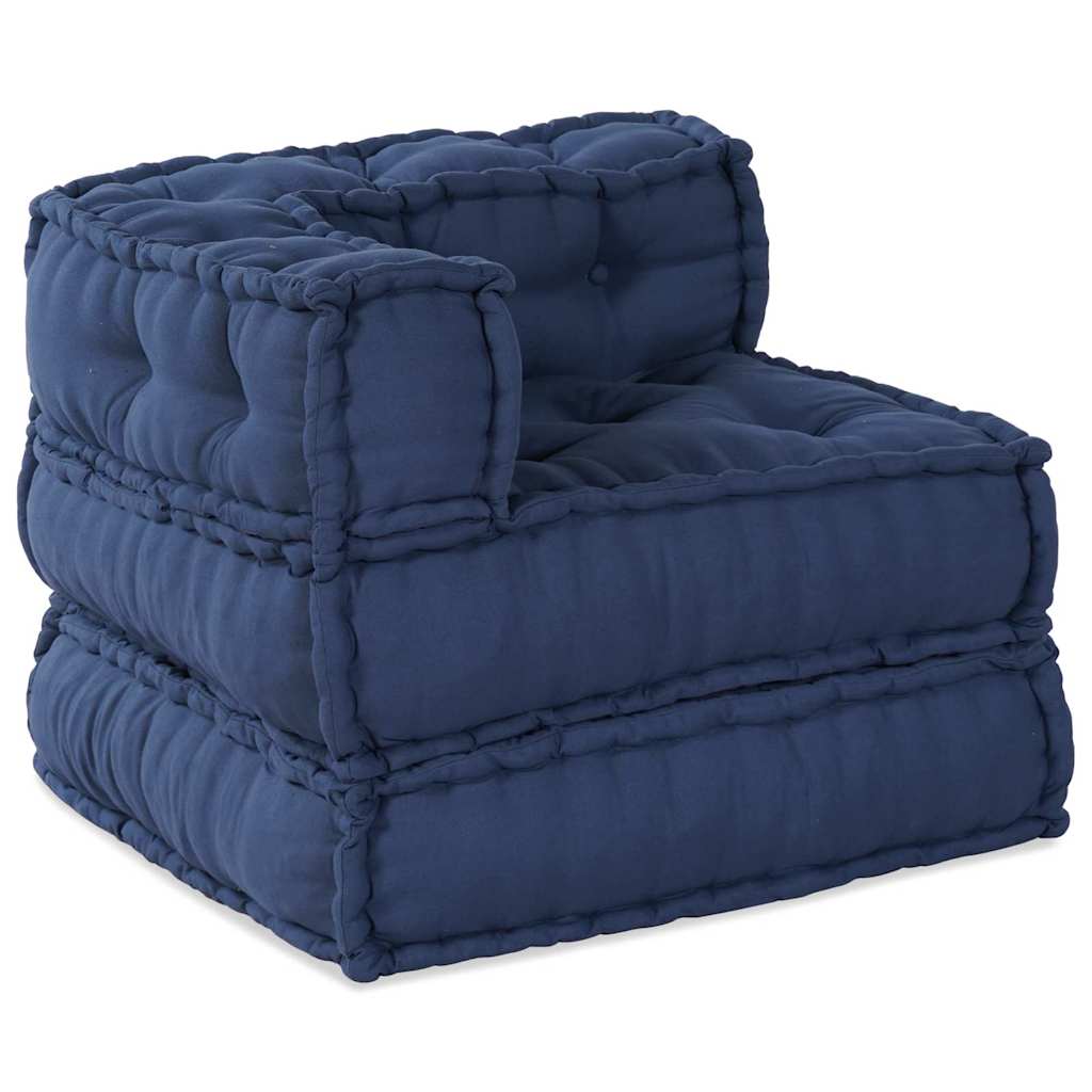 Vidaxl modulares Sofa 2 Stück Indigo 140 x 70 x 56 cm Stoff