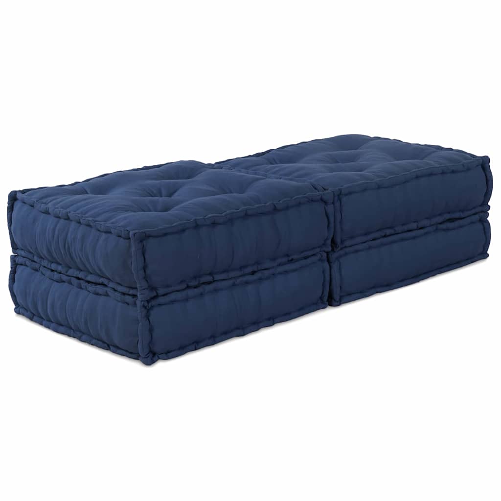 Vidaxl modulares Sofa 2 Stück Indigo 140 x 70 x 36 cm Stoff