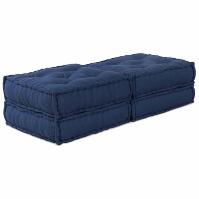Vidaxl modulares Sofa 2 Stück Indigo 140 x 70 x 36 cm Stoff