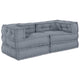 Vidaxl modulares Sofa 2 Stück grau 140 x 70 x 56 cm Stoff