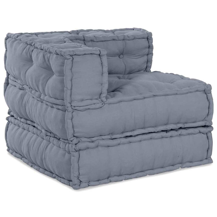 Vidaxl modulares Sofa 2 Stück grau 140 x 70 x 56 cm Stoff