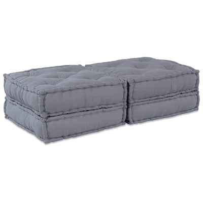 Vidaxl modulares Sofa 2 Stück grau 140 x 70 x 36 cm Stoff