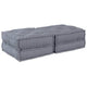 Vidaxl modulares Sofa 2 Stück grau 140 x 70 x 36 cm Stoff