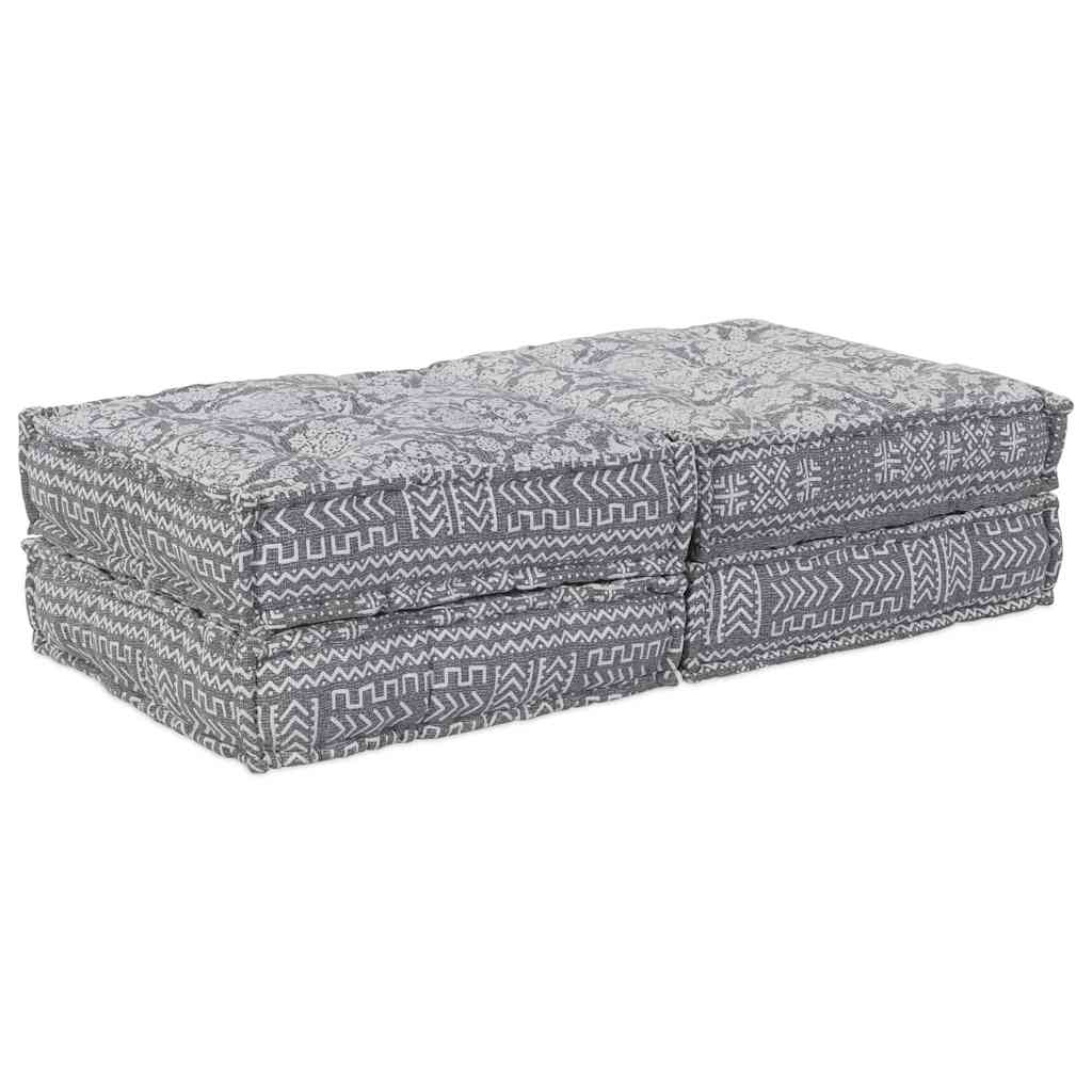 Vidaxl modulares Sofa 2 Stück hellgrau 140 x 70 x 36 cm Stoff