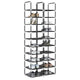 VidaXL Schuhregale 2 Stk. 33x33x174 cm Vlies 10-lagig schwarz