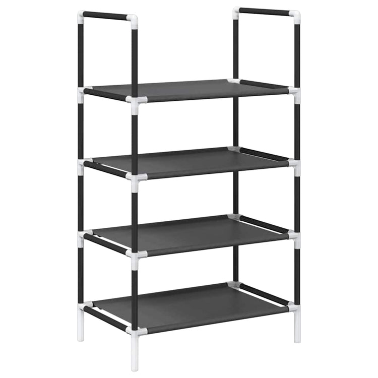 VidaXL Schuhregal 4-lagig 44x28x77 cm Vliesstoff schwarz