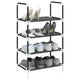 VidaXL Schuhregal 4-lagig 44x28x77 cm Vliesstoff schwarz