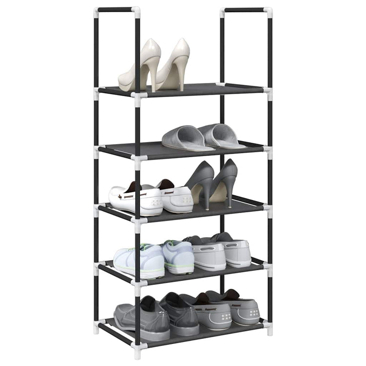 Vidaxx Schuhregal 5-lagig 44x28x94 cm Vliesstoff schwarz