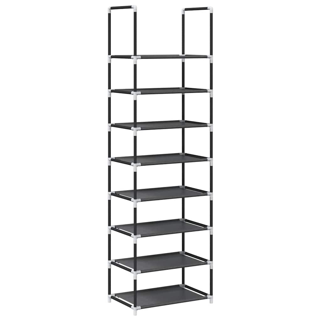 VidaXL Schuhregal 8-lagig 44x28x145 cm Vliesstoff schwarz