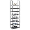 VidaXL Schuhregal 8-lagig 44x28x145 cm Vliesstoff schwarz