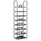 VidaXL Schuhregal 8-lagig 44x28x145 cm Vliesstoff schwarz