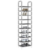 VidaXL Schuhregal 10-lagig 44x28x180 cm Vliesstoff schwarz