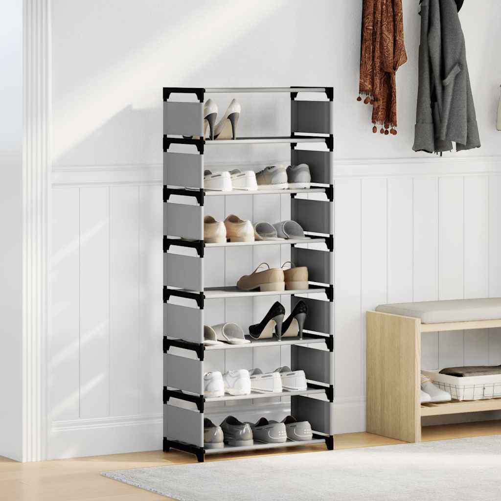 Vidaxx Schuhregal 8-lagig 54x28x124 cm Vliesstoff grau