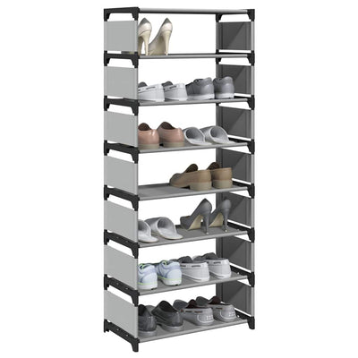 Vidaxx Schuhregal 8-lagig 54x28x124 cm Vliesstoff grau