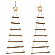 Vidaxx hängende Weihnachtsbäume mit Spitzensternen 2 Stück 42x90 cm Naturzweig - afbeelding 2