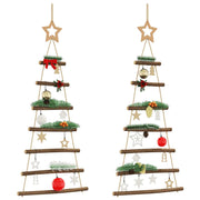 Vidaxx hängende Weihnachtsbäume mit Spitzensternen 2 Stück 42x90 cm Naturzweig - afbeelding 1