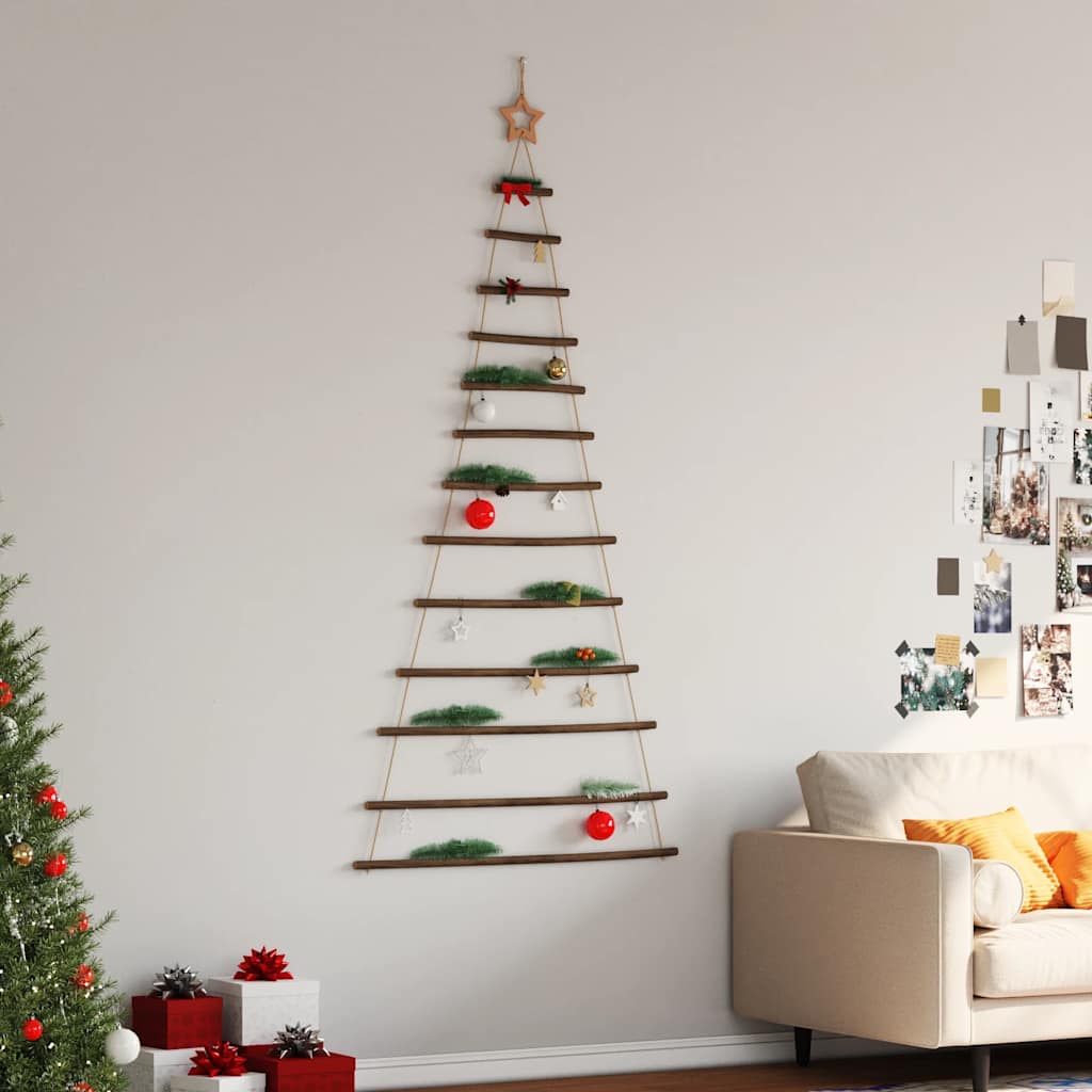 VidaXL hängender Weihnachtsbaum mit Spitzenstern 86x180 cm Naturzweig