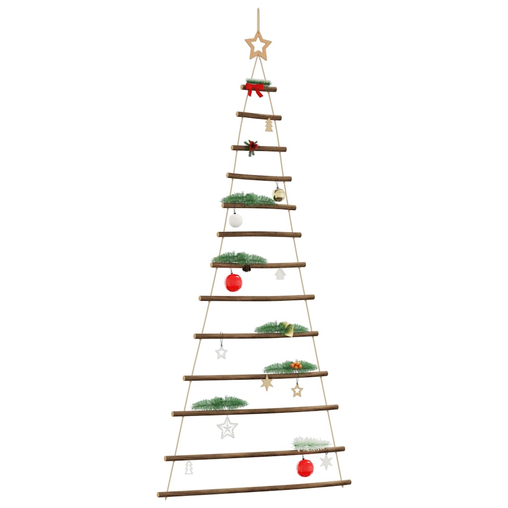 VidaXL hängender Weihnachtsbaum mit Spitzenstern 86x180 cm Naturzweig