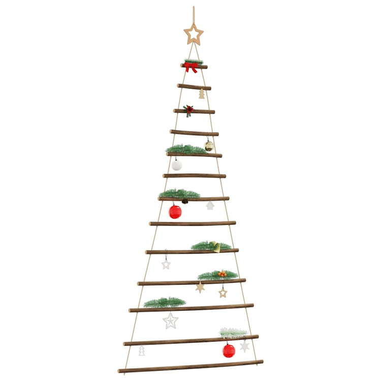 VidaXL hängender Weihnachtsbaum mit Spitzenstern 86x180 cm Naturzweig