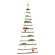 VidaXL hängender Weihnachtsbaum mit Spitzenstern 86x180 cm Naturzweig